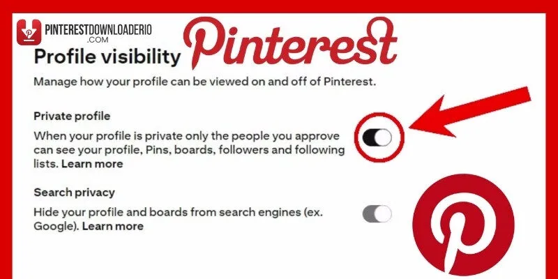 Cách bật chế độ riêng tư trên công cụ tìm kiếm Pinterest bằng điện thoại