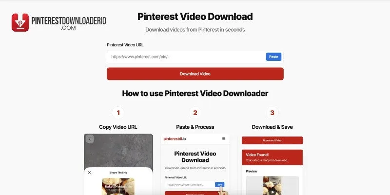 Lý do không thể tải được video từ Pinterest