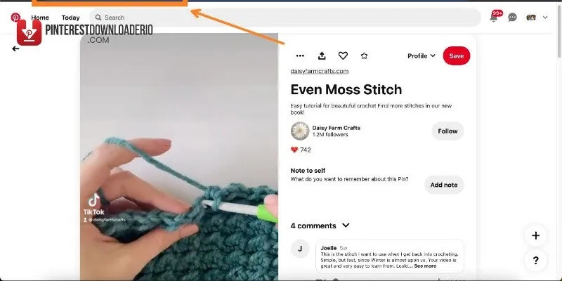 Quy trình lưu video Pinterest về điện thoại